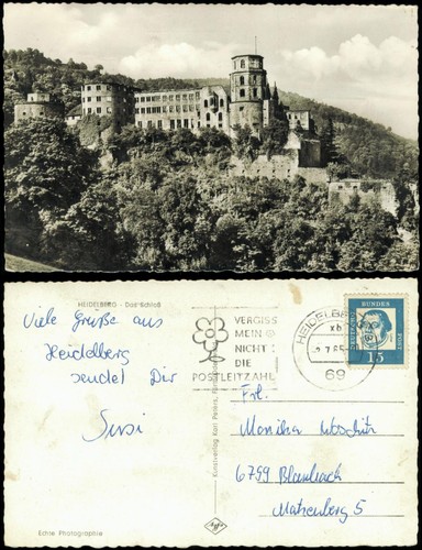 Ansichtskarte heidelberg - ansichtskarte,