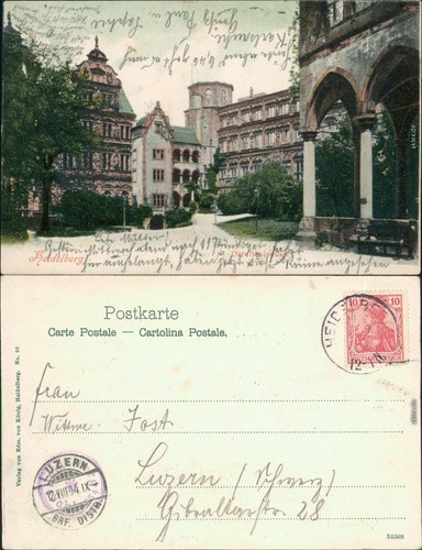 Ansichtskarte heidelberg - ansichtskarte,
