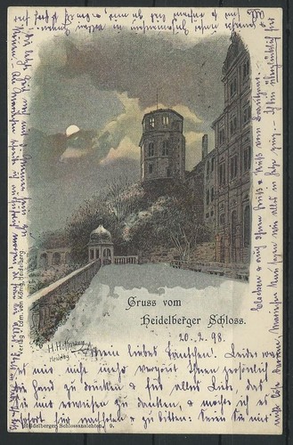Mondschein gruss vom - mondschein-ak,