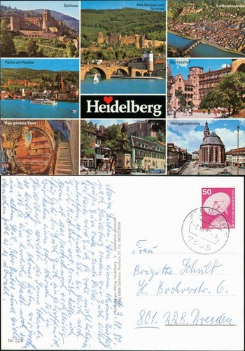 Ansichtskarte heidelberg - ansichtskarte,