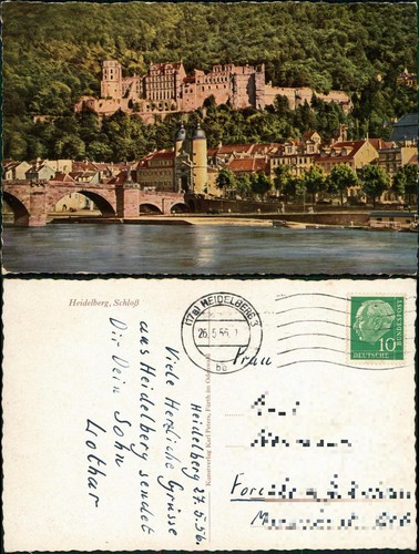 Ansichtskarte heidelberg - ansichtskarte,
