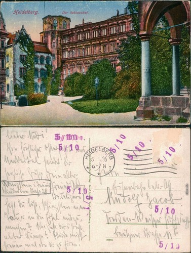 Ansichtskarte heidelberg - ansichtskarte,