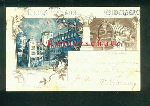 Litho heidelberg schloss - heidelberg,,
