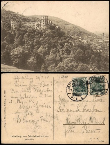 Ansichtskarte heidelberg - ansichtskarte,